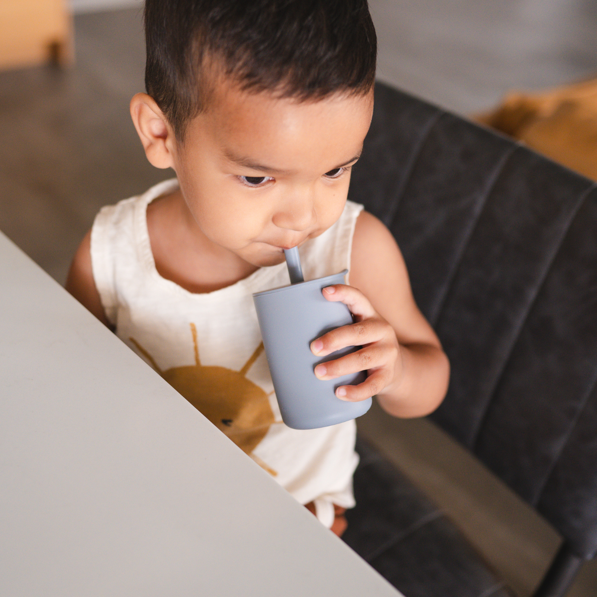 Silicone Baby/Toddler Cup with Lid + Straw