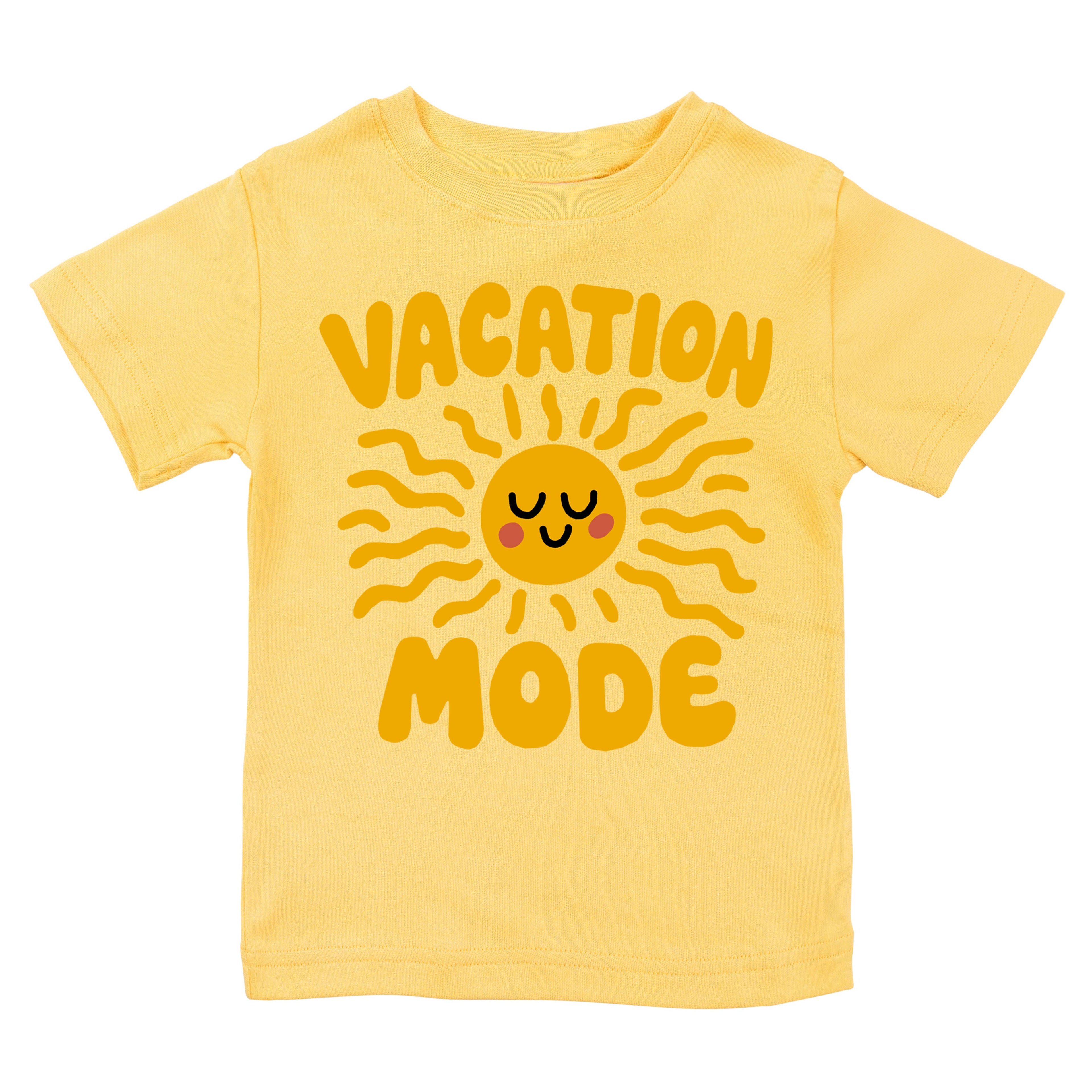 Vacation Mode Summer Break Organic Kids Tween Graphic Shirt