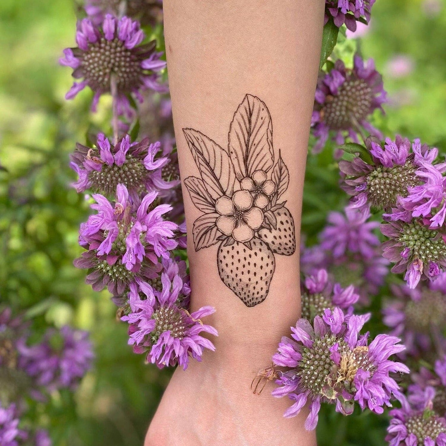 Strawberry Temporary Tattoo