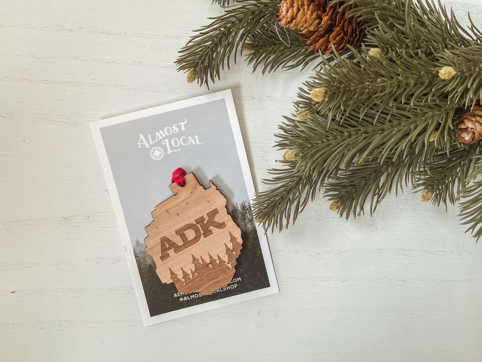 Adirondack Starry Wood Ornament