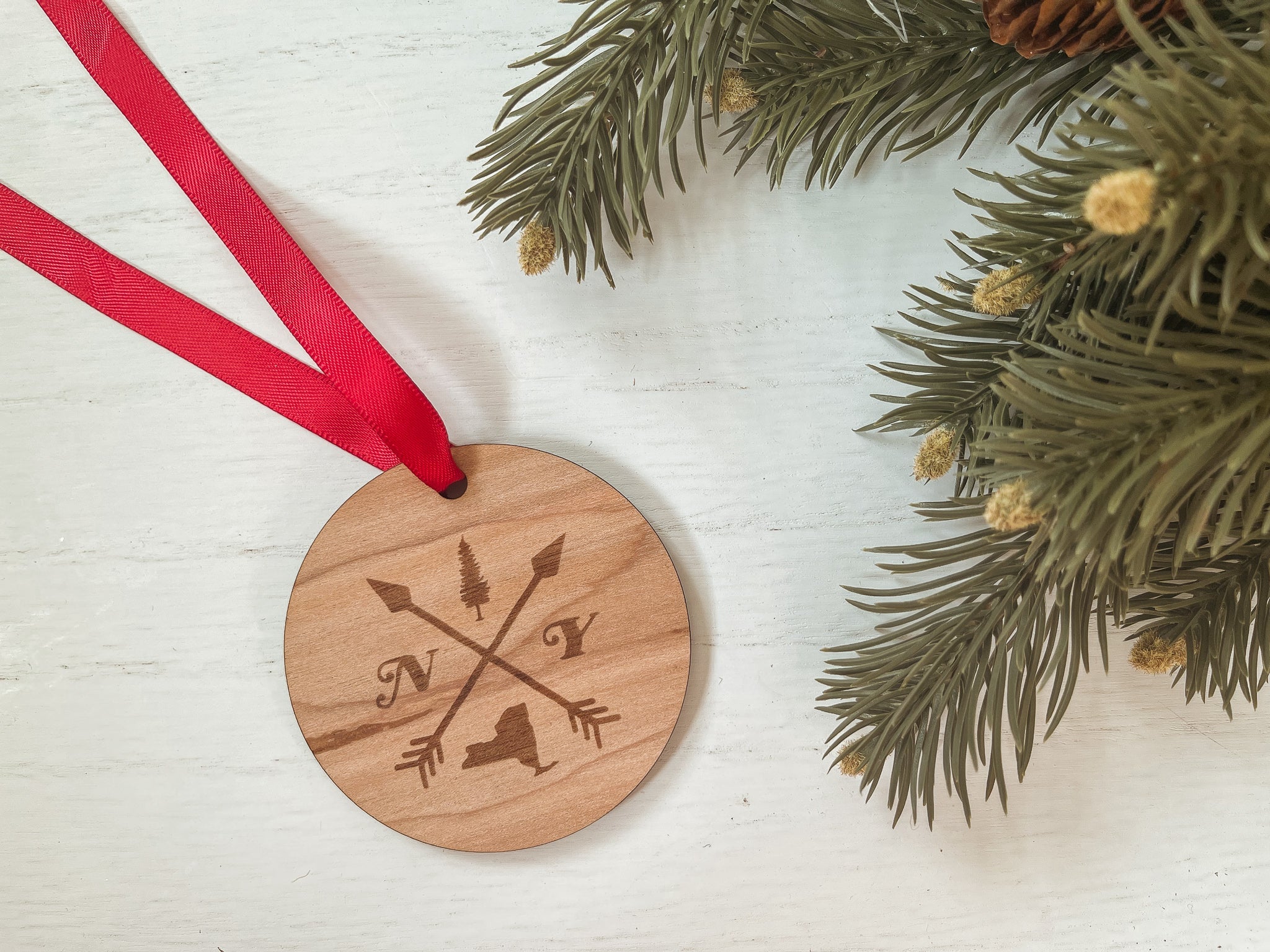New York State Crossed Arrows Ornament