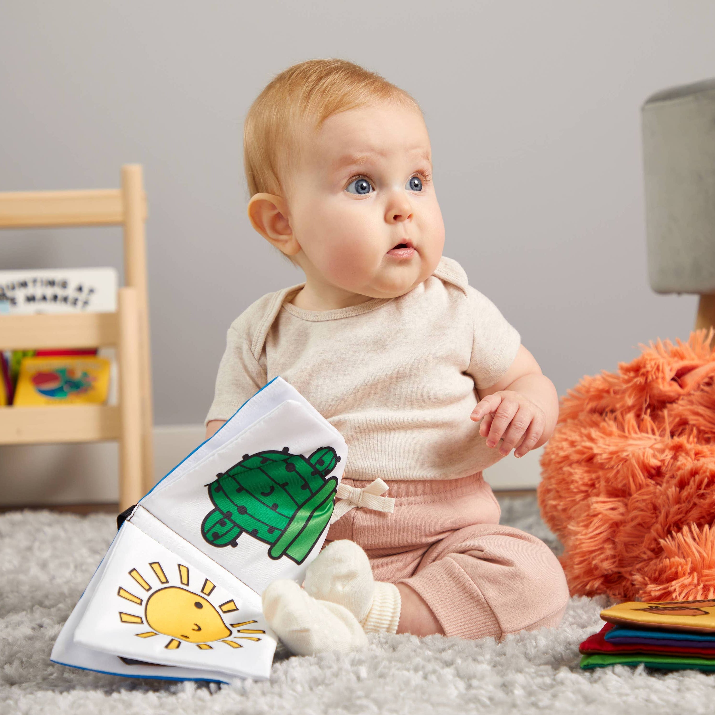 Rainbow World Crinkle Fabric Stroller Book