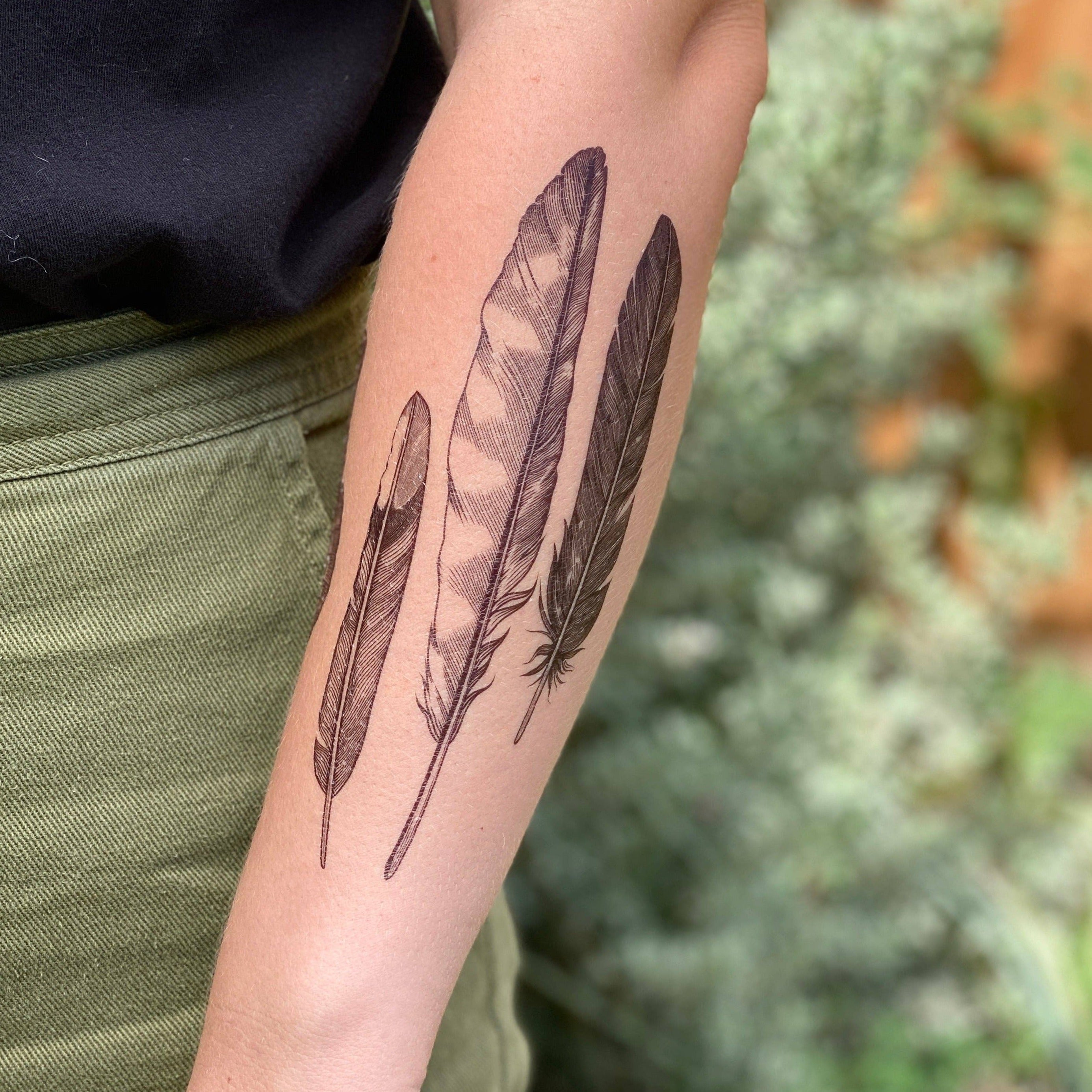 Feather Finds Temporary Tattoo