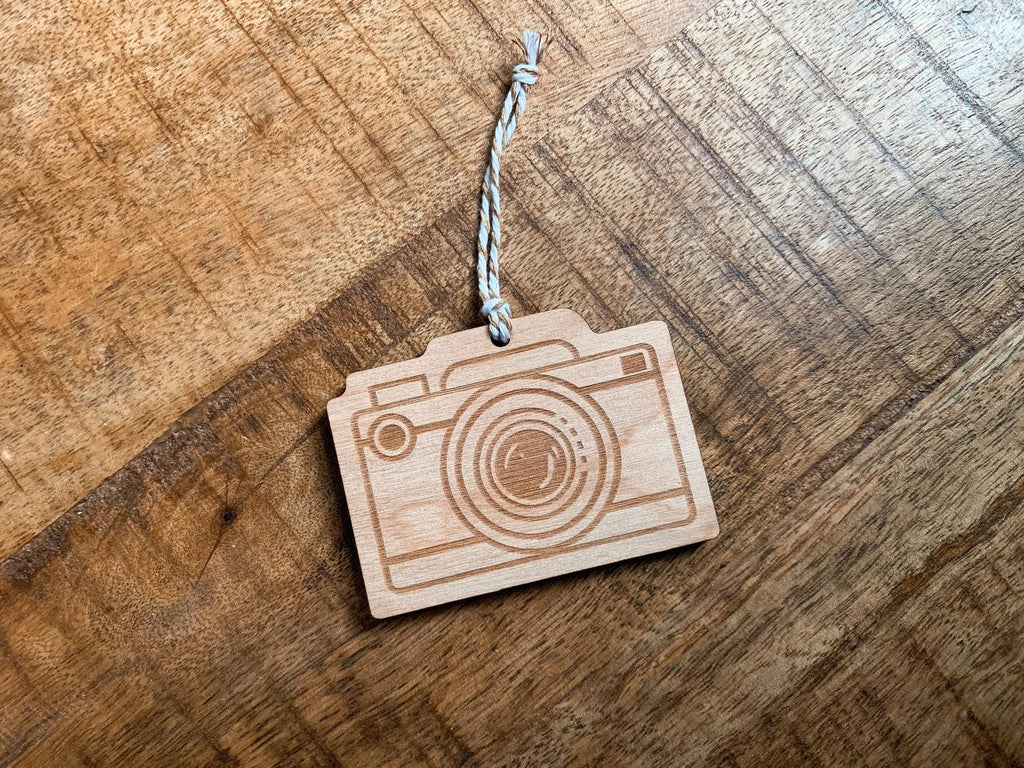 Camera Wood Ornament
